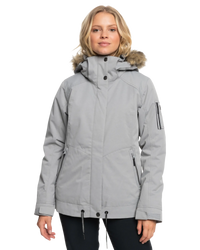 The Roxy Womens Meade Technical Jacket in Heather Grey