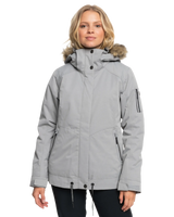 The Roxy Womens Meade Technical Jacket in Heather Grey