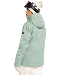 The Roxy Womens Billie Technical Snow Jacket in Lily pad