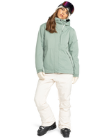 The Roxy Womens Billie Technical Snow Jacket in Lily pad