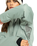 The Roxy Womens Billie Technical Snow Jacket in Lily pad