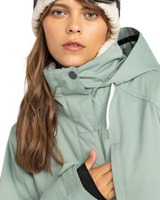 The Roxy Womens Billie Technical Snow Jacket in Lily pad