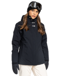 The Roxy Womens Galaxy Technical Snow Jacket in True Black