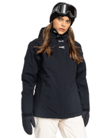 The Roxy Womens Galaxy Technical Snow Jacket in True Black