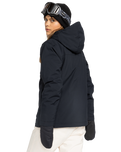 The Roxy Womens Galaxy Technical Snow Jacket in True Black