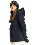 The Roxy Womens Galaxy Technical Snow Jacket in True Black