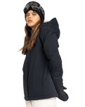 The Roxy Womens Galaxy Technical Snow Jacket in True Black