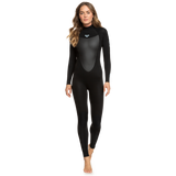 The Roxy Womens Prologue 5/4mm Back Zip Wetsuit in Black