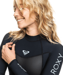 The Roxy Womens Prologue 3/2mm Back Zip Wetsuit in Black