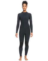 The Roxy Womens Swell Series 5/4mm Back Zip Wetsuit (2022) in Black