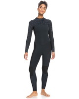 The Roxy Womens Swell Series 5/4mm Back Zip Wetsuit (2022) in Black