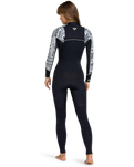 The Roxy Womens 5/4/3 Swell Series 5mm Chest Zip Wetsuit in Egret