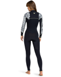 The Roxy Womens 5/4/3 Swell Series 5mm Chest Zip Wetsuit in Egret