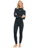 The Roxy Womens Prologue 5/4/3mm Back Zip in Black