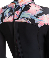 The Roxy Womens Swell Series 2mm Back Zip Spring Wetsuit in Anthracite Paradise Found