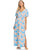 The Roxy Womens Dynamite Girl Again Dress in Azure Blue Palm Island