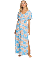 The Roxy Womens Dynamite Girl Again Dress in Azure Blue Palm Island