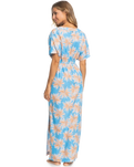 The Roxy Womens Dynamite Girl Again Dress in Azure Blue Palm Island