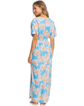 The Roxy Womens Dynamite Girl Again Dress in Azure Blue Palm Island