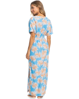 The Roxy Womens Dynamite Girl Again Dress in Azure Blue Palm Island