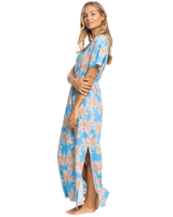 The Roxy Womens Dynamite Girl Again Dress in Azure Blue Palm Island