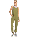 The Roxy Womens Beachside Love Jumpsuit in Loden Green