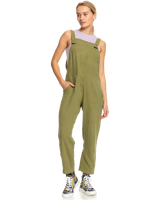 The Roxy Womens Beachside Love Jumpsuit in Loden Green