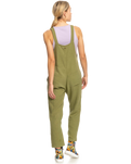 The Roxy Womens Beachside Love Jumpsuit in Loden Green