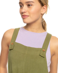 The Roxy Womens Beachside Love Jumpsuit in Loden Green