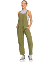 The Roxy Womens Beachside Love Jumpsuit in Loden Green