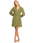 The Roxy Womens Bright & Shine Dress in Loden Green