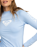 The Roxy Whole Hearted Rash Vest in Bel Air Blue