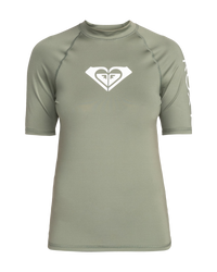 The Roxy Whole Hearted Rash Vest in Agave Green