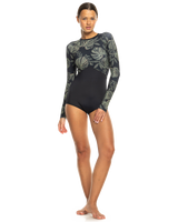 The Roxy Womens Pro Wave Onesie Swimsuit in Anthracite