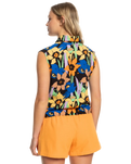 The Roxy Womens Tropical View Top in Anthracite Flower Jammin