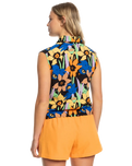 The Roxy Womens Tropical View Top in Anthracite Flower Jammin