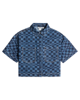 The Roxy Womens Blue Wave Club Printed Shirt in Mood Indigo Sol Power