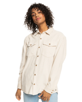 The Roxy Womens Let It Go Corduroy Shirt in Tapioca