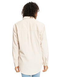 The Roxy Womens Let It Go Corduroy Shirt in Tapioca