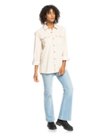 The Roxy Womens Let It Go Corduroy Shirt in Tapioca