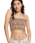 The Roxy Womens Warm Waters Top in Root Beer All About Sol Mini