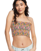 The Roxy Womens Warm Waters Top in Root Beer All About Sol Mini