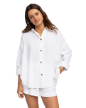 The Roxy Womens Morning Time Shirt in Snow White