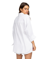 The Roxy Womens Morning Time Shirt in Snow White