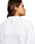The Roxy Womens Morning Time Shirt in Snow White