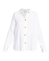 The Roxy Womens Morning Time Shirt in Snow White