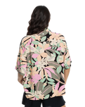 The Roxy Womens Beach Nostalgia Shirt in Anthracite Palm