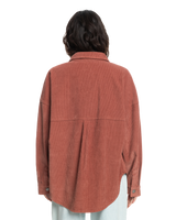 The Roxy Womens Kick Back Corduroy Shirt in Cedar Wood