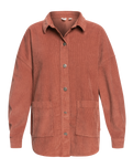 The Roxy Womens Kick Back Corduroy Shirt in Cedar Wood