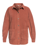 The Roxy Womens Kick Back Corduroy Shirt in Cedar Wood